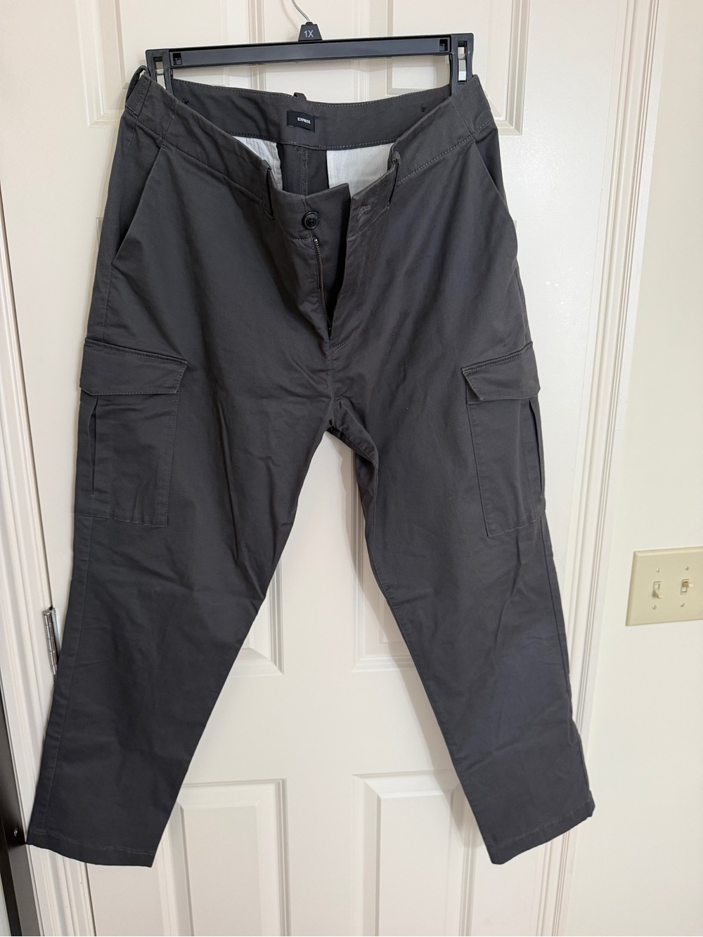 Express Men's Dark Gray Cargo Pants